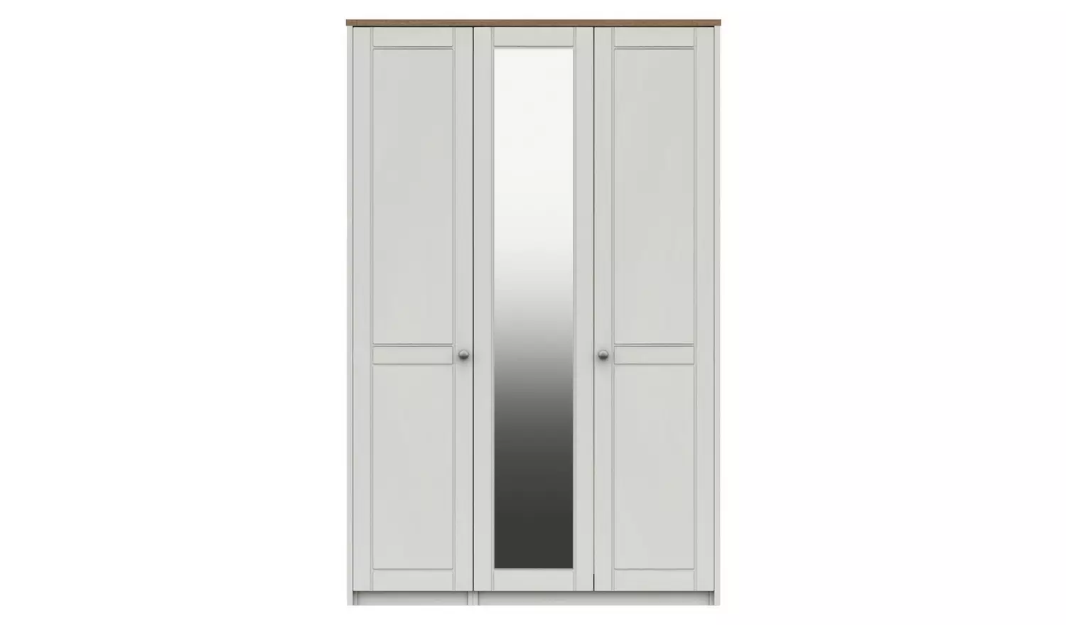 Kielder 3 Door Mirror Wardrobe - White