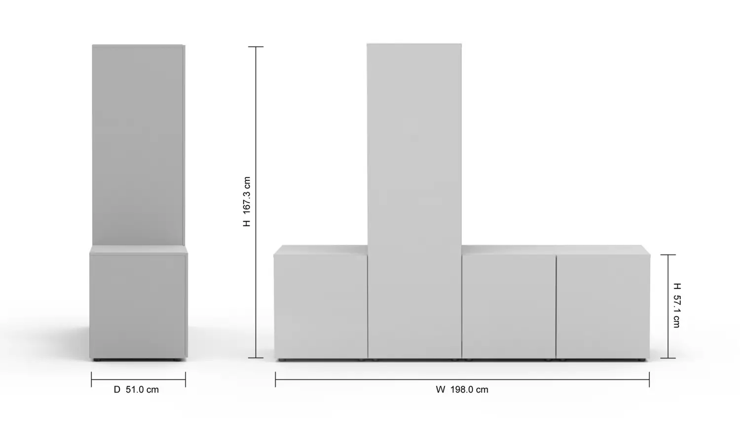 Argos Home Malibu Stepped Small Storage Wardrobe - White