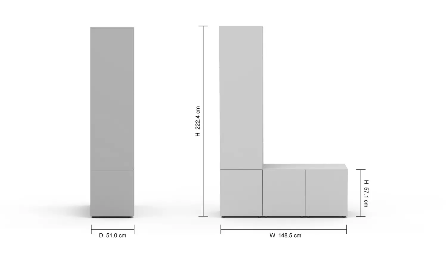 Argos Home Malibu Stepped Small Storage Wardrobe - White