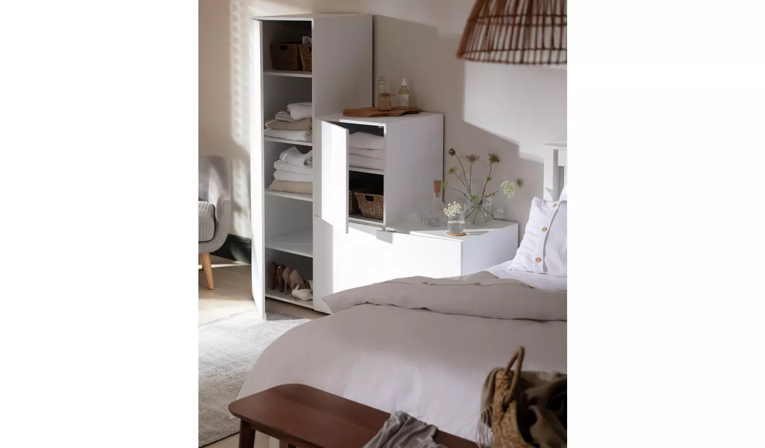 Argos Home Malibu Stepped Small Storage Wardrobe - White