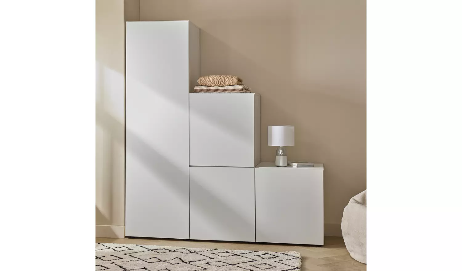 Argos Home Malibu Stepped Small Storage Wardrobe - White