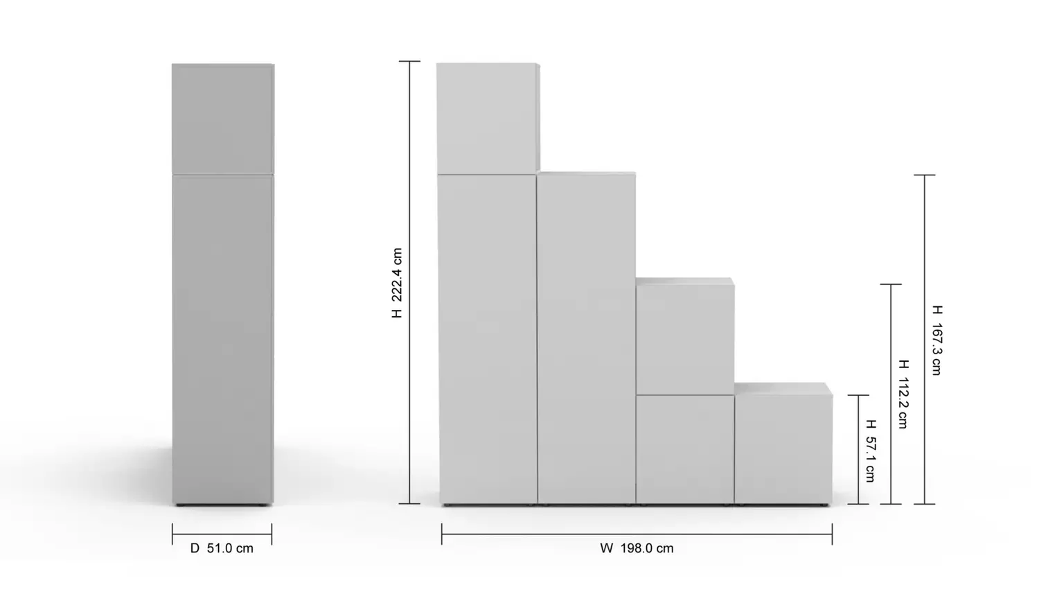 Argos Home Malibu Stepped Large Storage Wardrobe - White