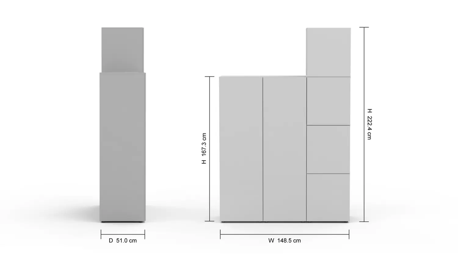Argos Home Malibu Stepped Large Storage Wardrobe - White