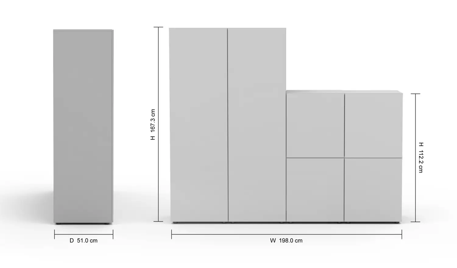 Argos Home Malibu Stepped Large Storage Wardrobe - White