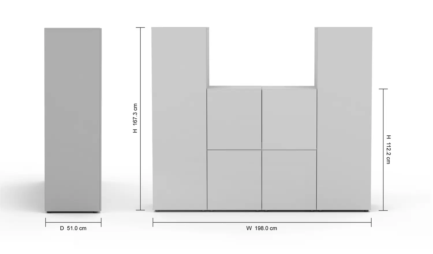 Argos Home Malibu Stepped Large Storage Wardrobe - White