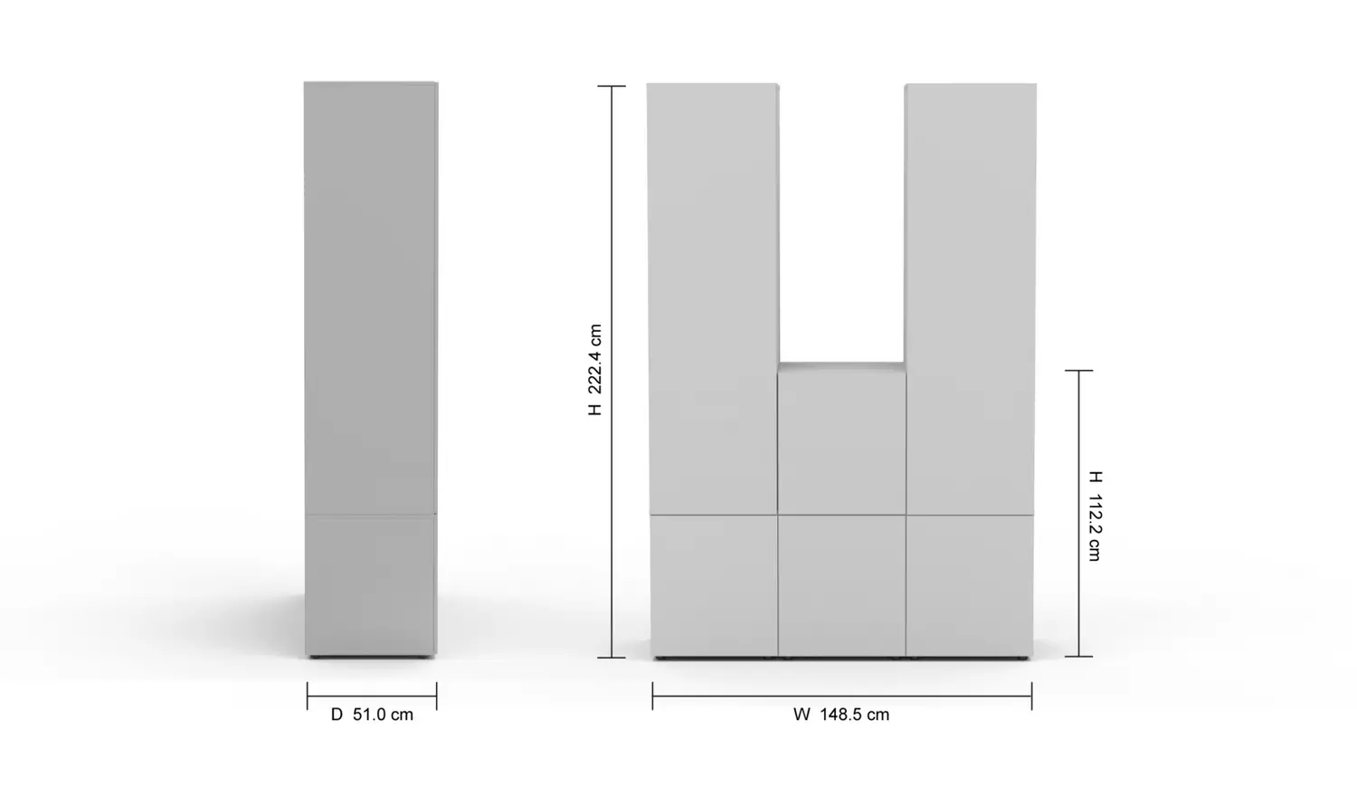 Argos Home Malibu Stepped Large Storage Wardrobe - White