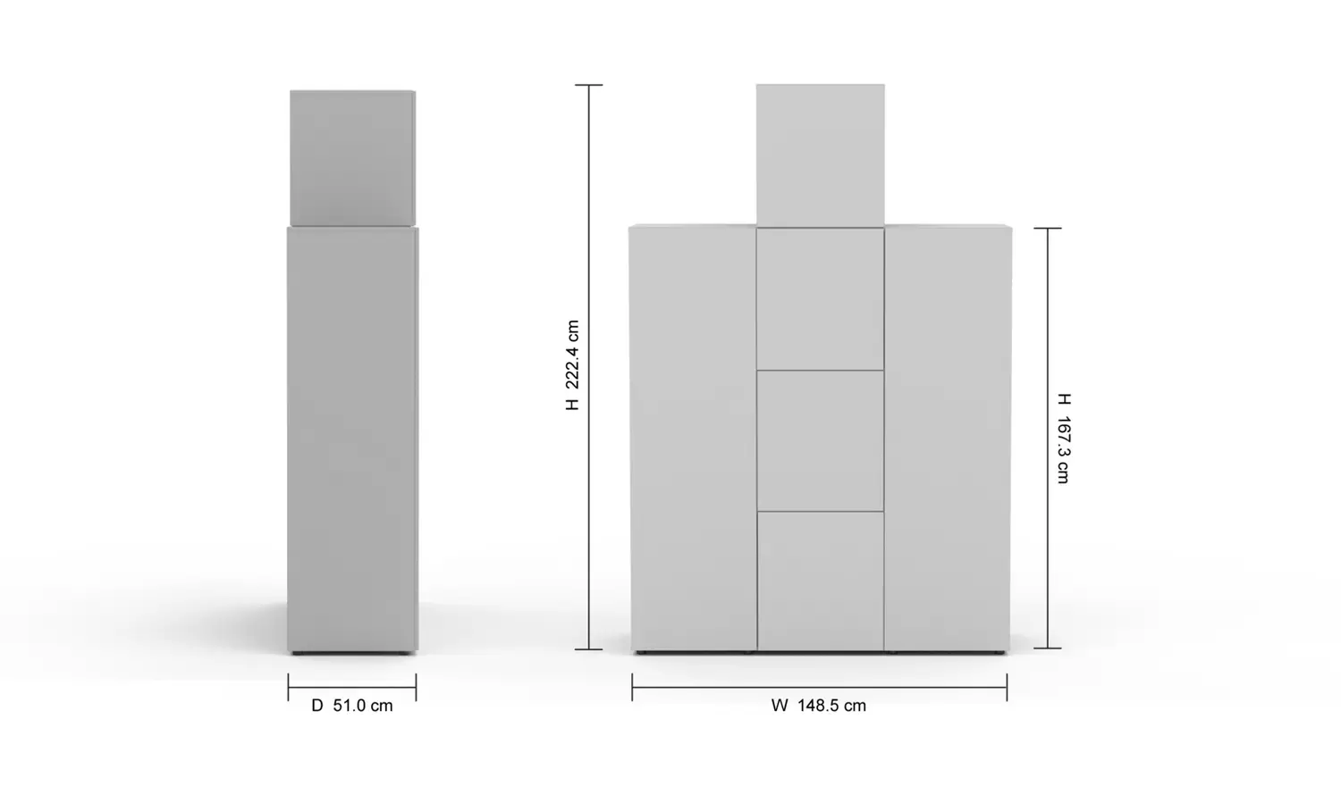 Argos Home Malibu Stepped Large Storage Wardrobe - White