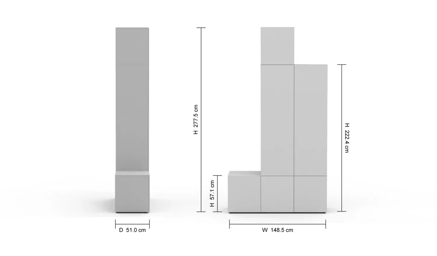 Argos Home Malibu Stepped Large Storage Wardrobe - White