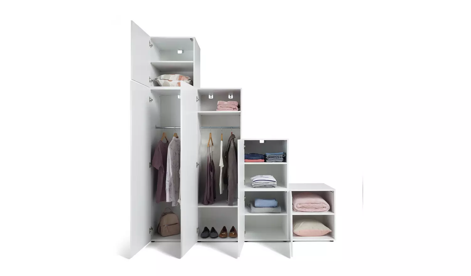 Argos Home Malibu Stepped Large Storage Wardrobe - White