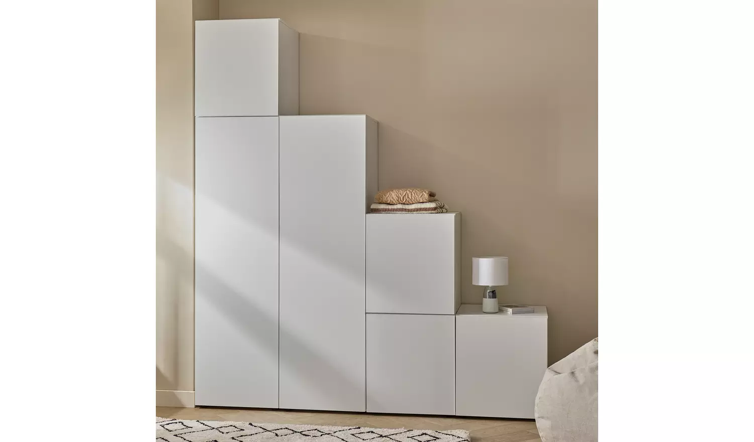 Argos Home Malibu Stepped Large Storage Wardrobe - White