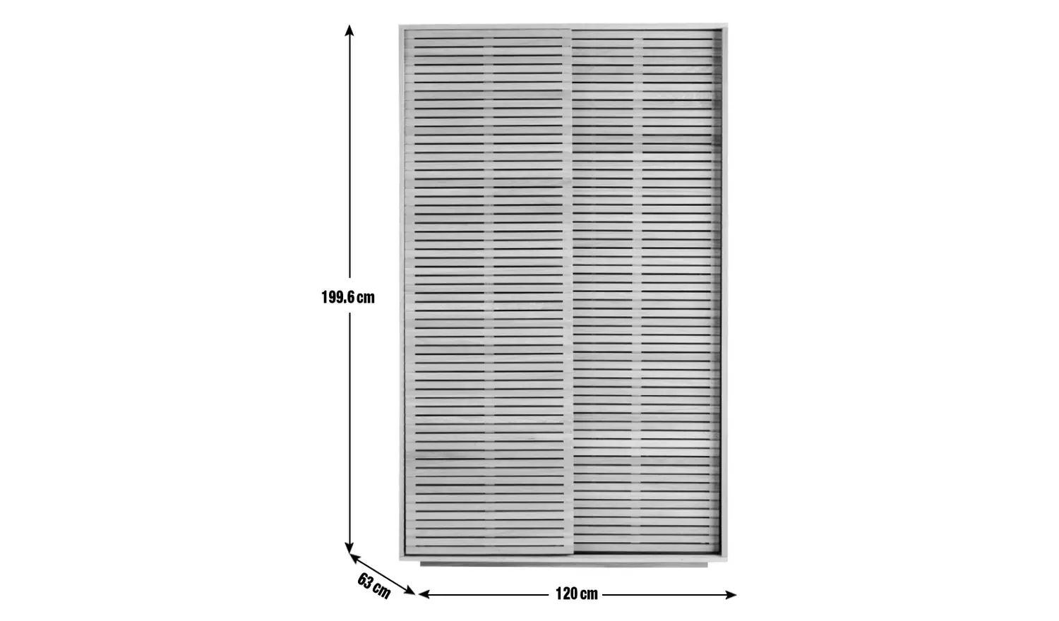 Habitat Max 2 Door Sliding Wardrobe - Oak