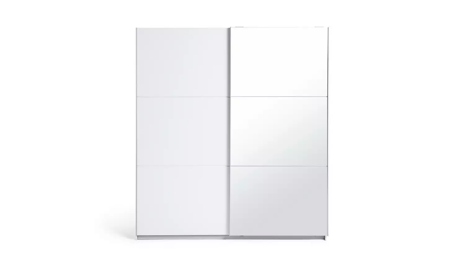 Habitat Holsted Mirror 180cm Sliding Wardrobe - White Gloss