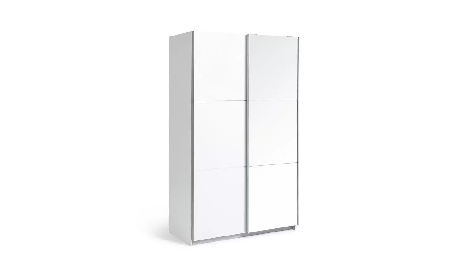 Habitat Holsted Half Mirror 120cm Sliding Wardrobe -White
