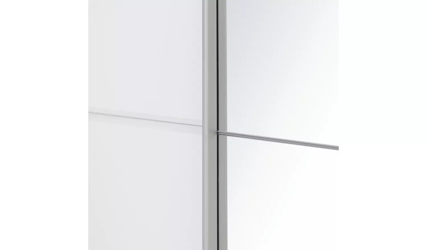 Habitat Holsted Half Mirror 120cm Sliding Wardrobe -White