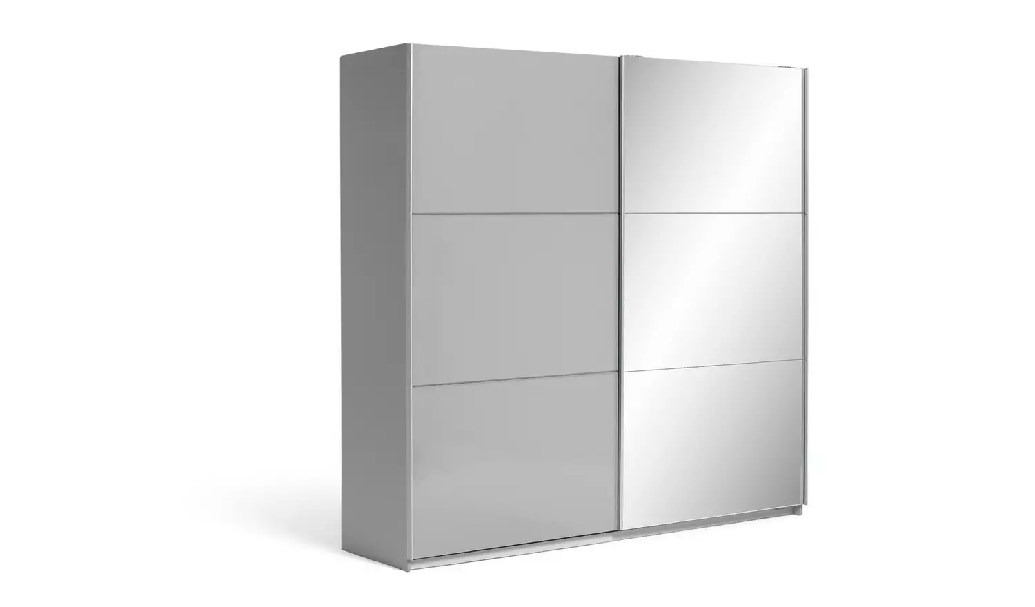 Habitat Holsted Mirror 200cm Sliding Wardrobe -Grey Gloss