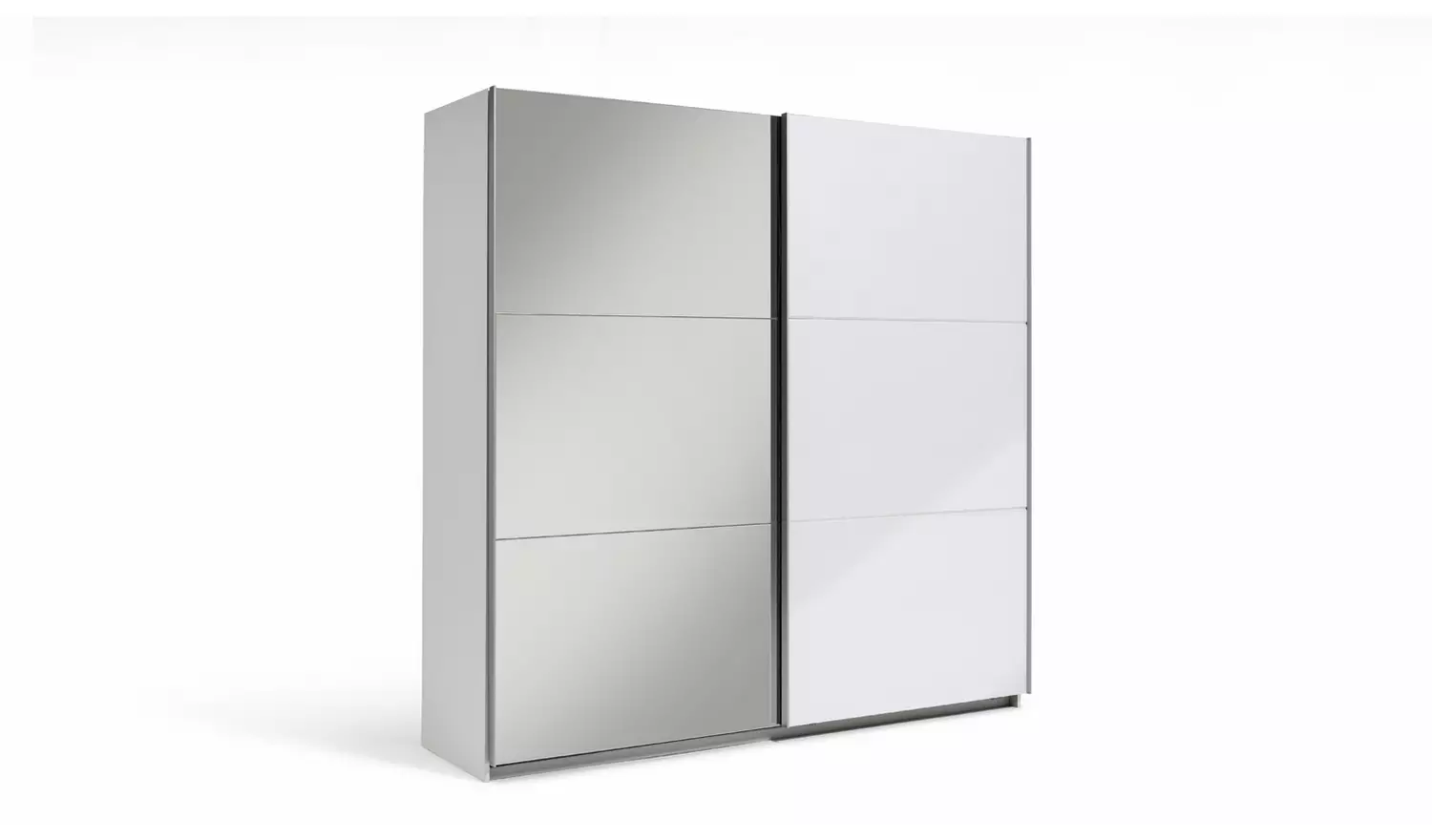 Habitat Holsted Mirror 200cm Sliding Wardrobe - White Gloss