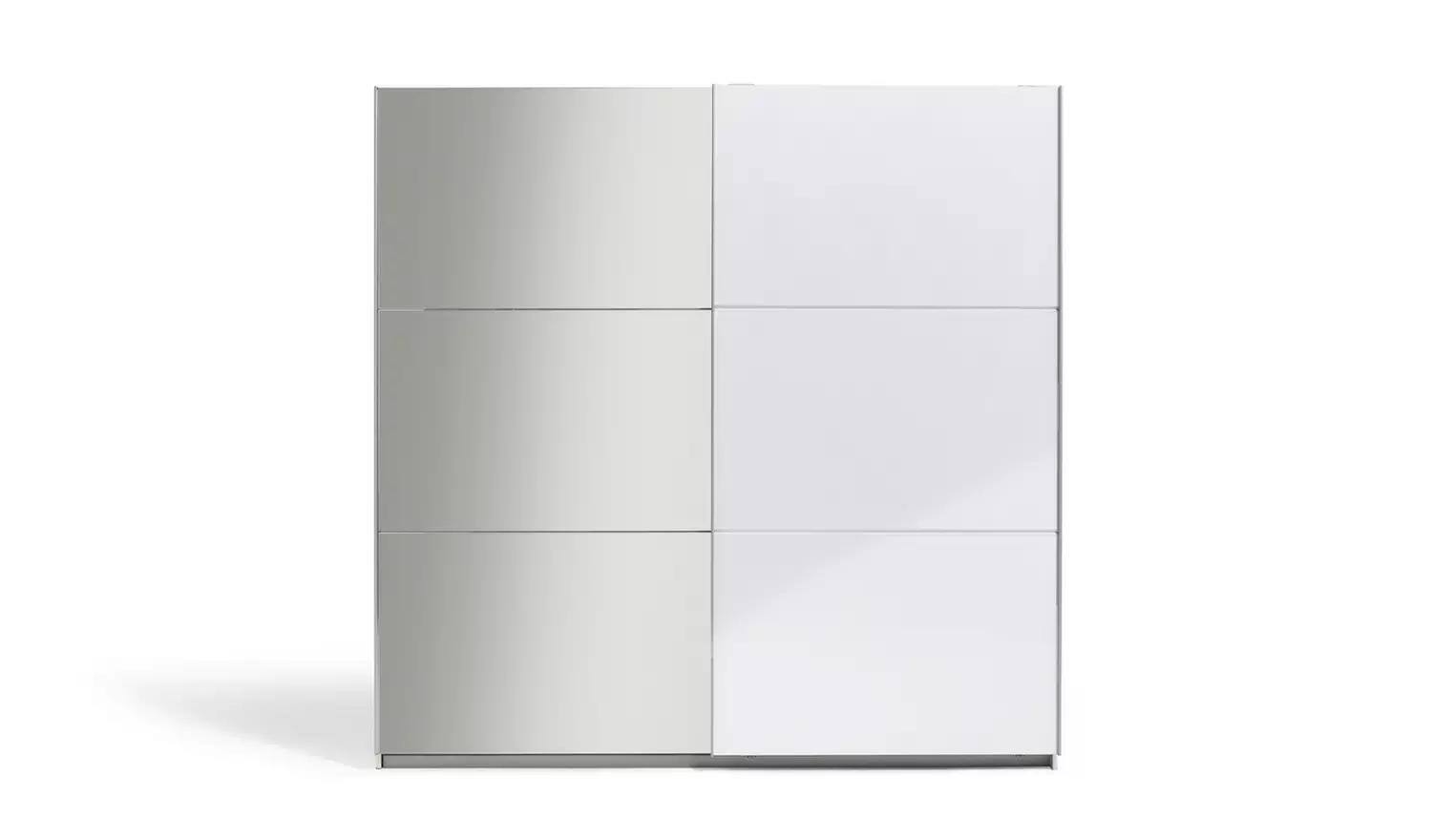 Habitat Holsted Mirror 200cm Sliding Wardrobe - White Gloss