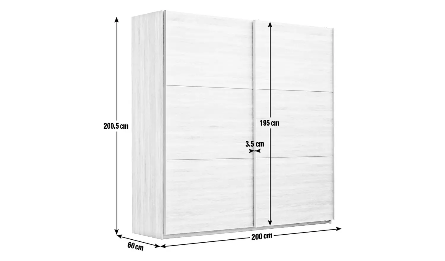 Habitat Holsted 200cm Sliding Wardrobe - Oak Effect