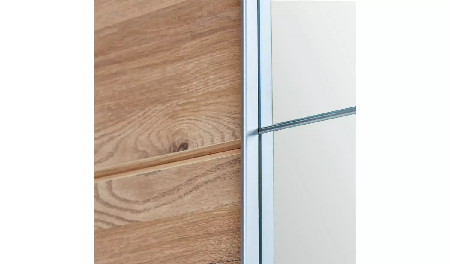 Habitat Holsted Mirror 180cm Sliding Wardrobe - Oak Effect