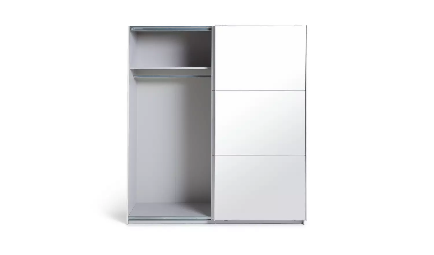 Habitat Holsted Half Mirror 180cm Sliding Wardrobe - White