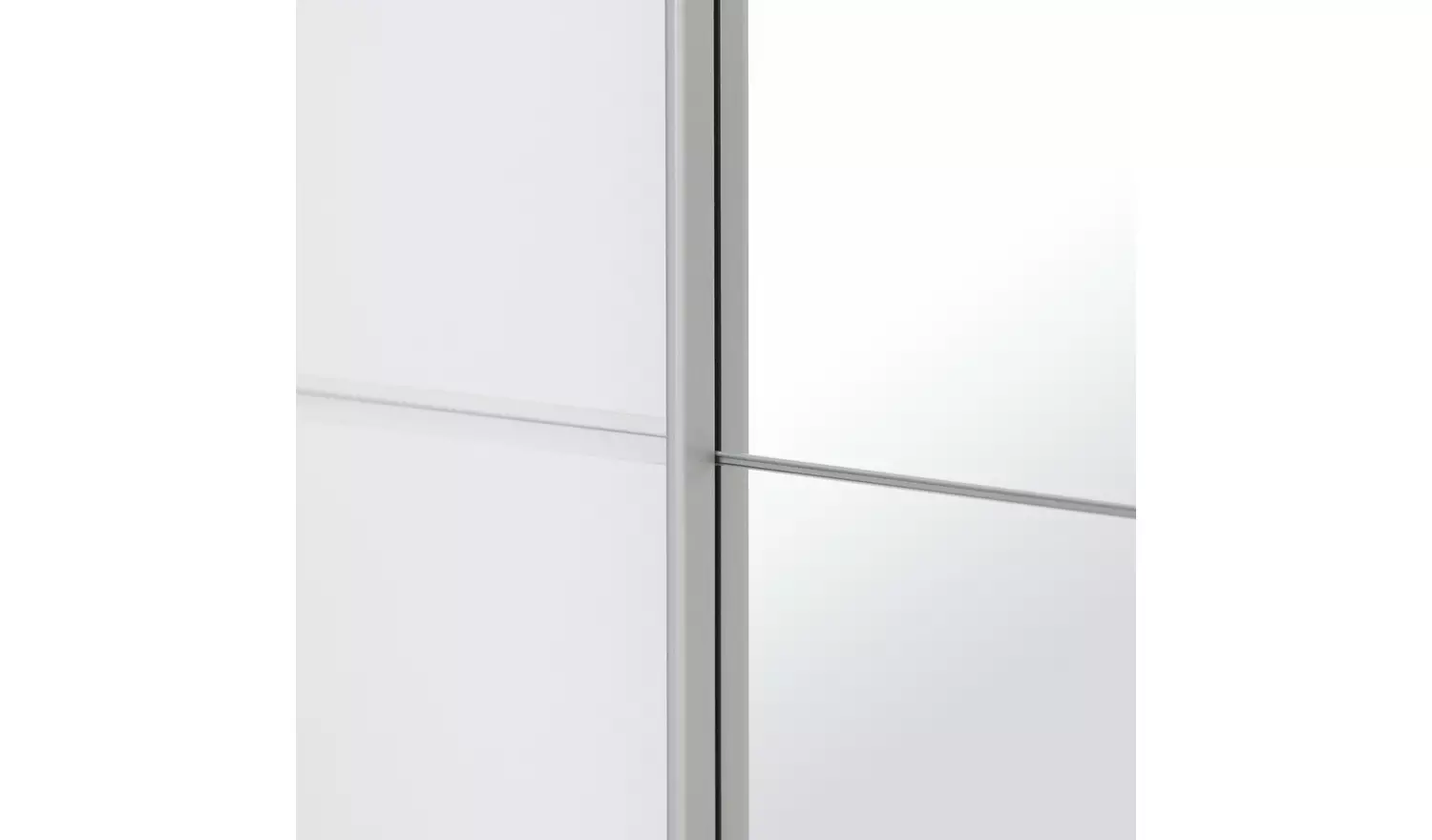 Habitat Holsted Half Mirror 180cm Sliding Wardrobe - White