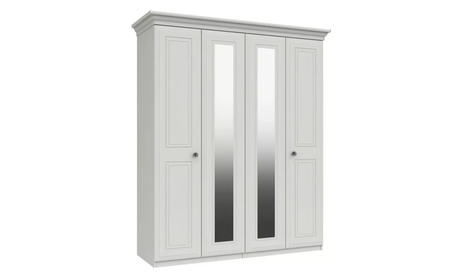Rendlesham 4 Door 2 Mirror Wardrobe - White