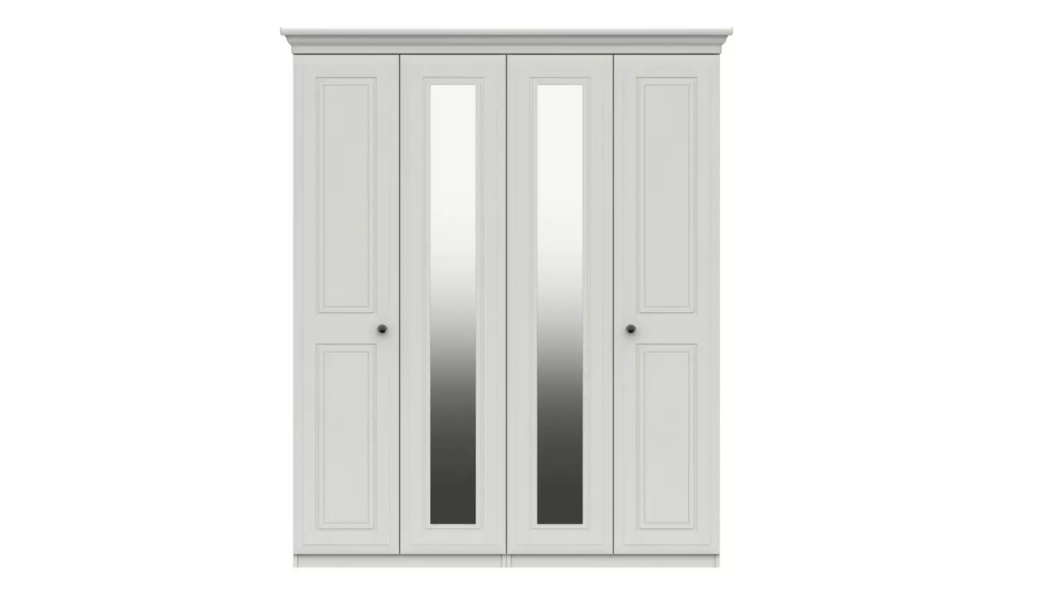 Rendlesham 4 Door 2 Mirror Wardrobe - White