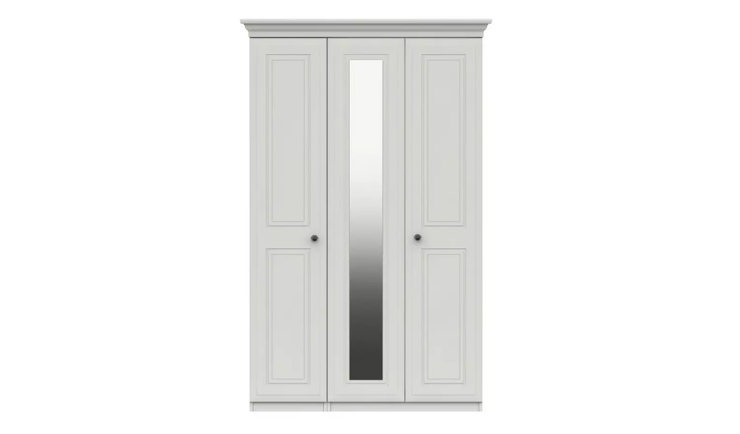 Rendlesham 3 Door Mirror Wardrobe - White