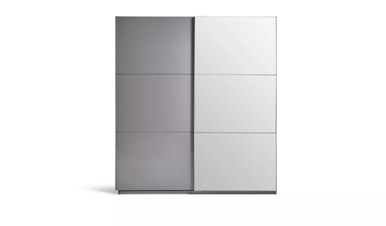 Habitat Holsted Mirror 180cm Sliding Wardrobe - Grey Gloss