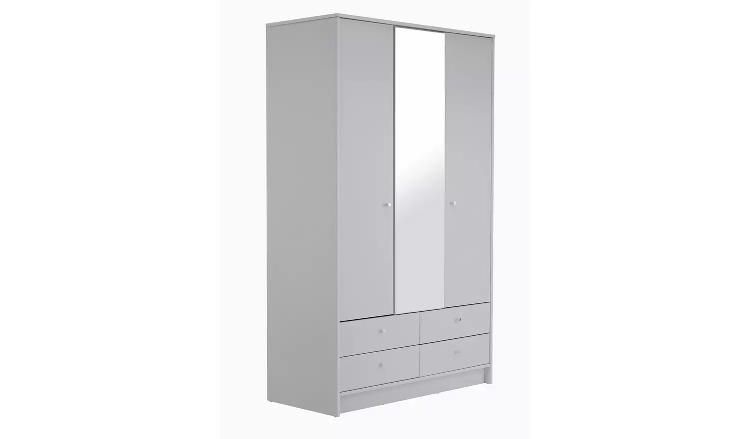 Argos Home Malibu 3 Door 4 Drawer Mirror Wardrobe - Grey