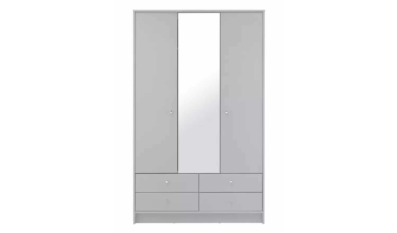 Argos Home Malibu 3 Door 4 Drawer Mirror Wardrobe - Grey