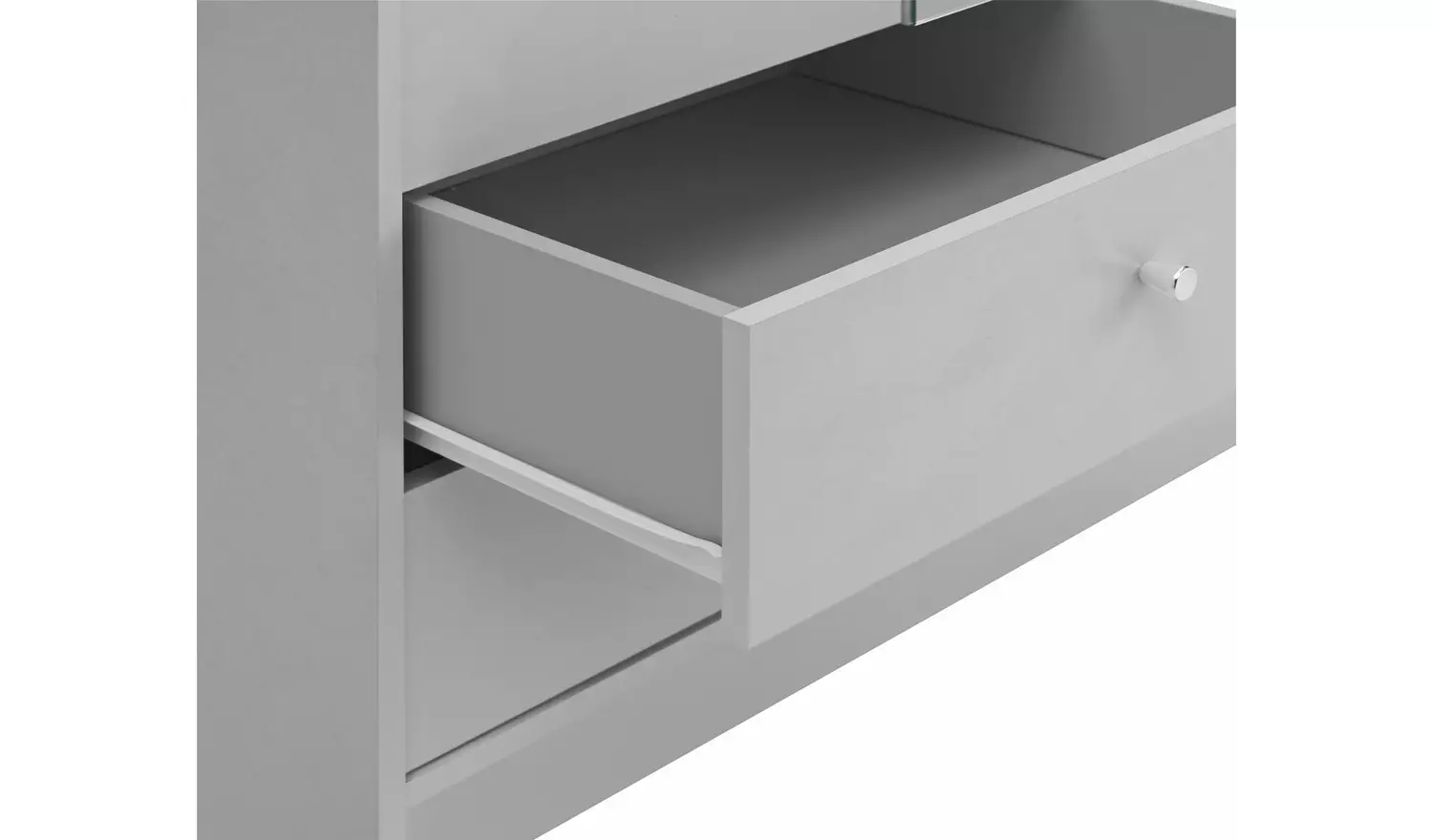 Argos Home Malibu 3 Door 4 Drawer Mirror Wardrobe - Grey