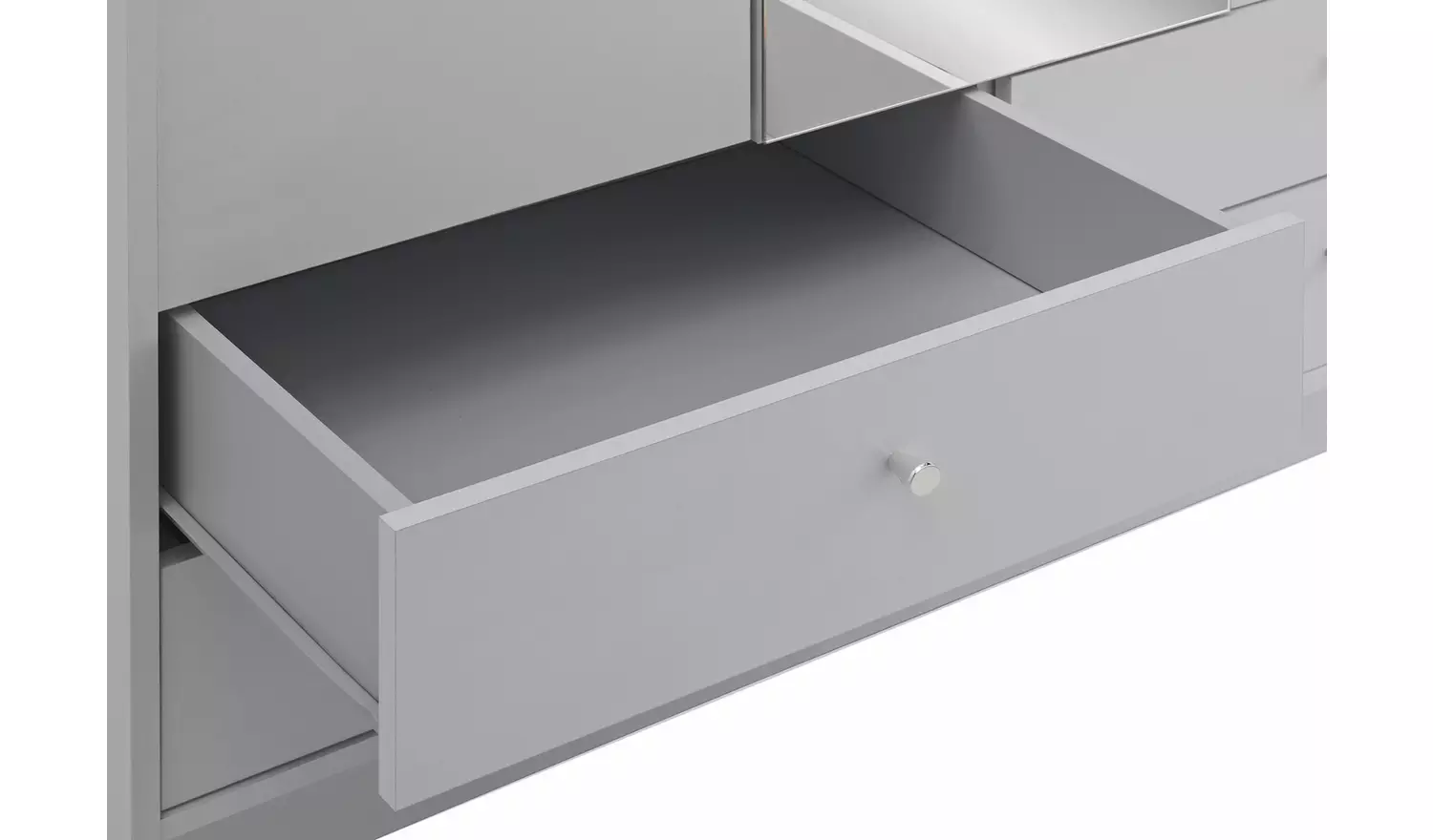 Argos Home Malibu 3 Door 4 Drawer Mirror Wardrobe - Grey