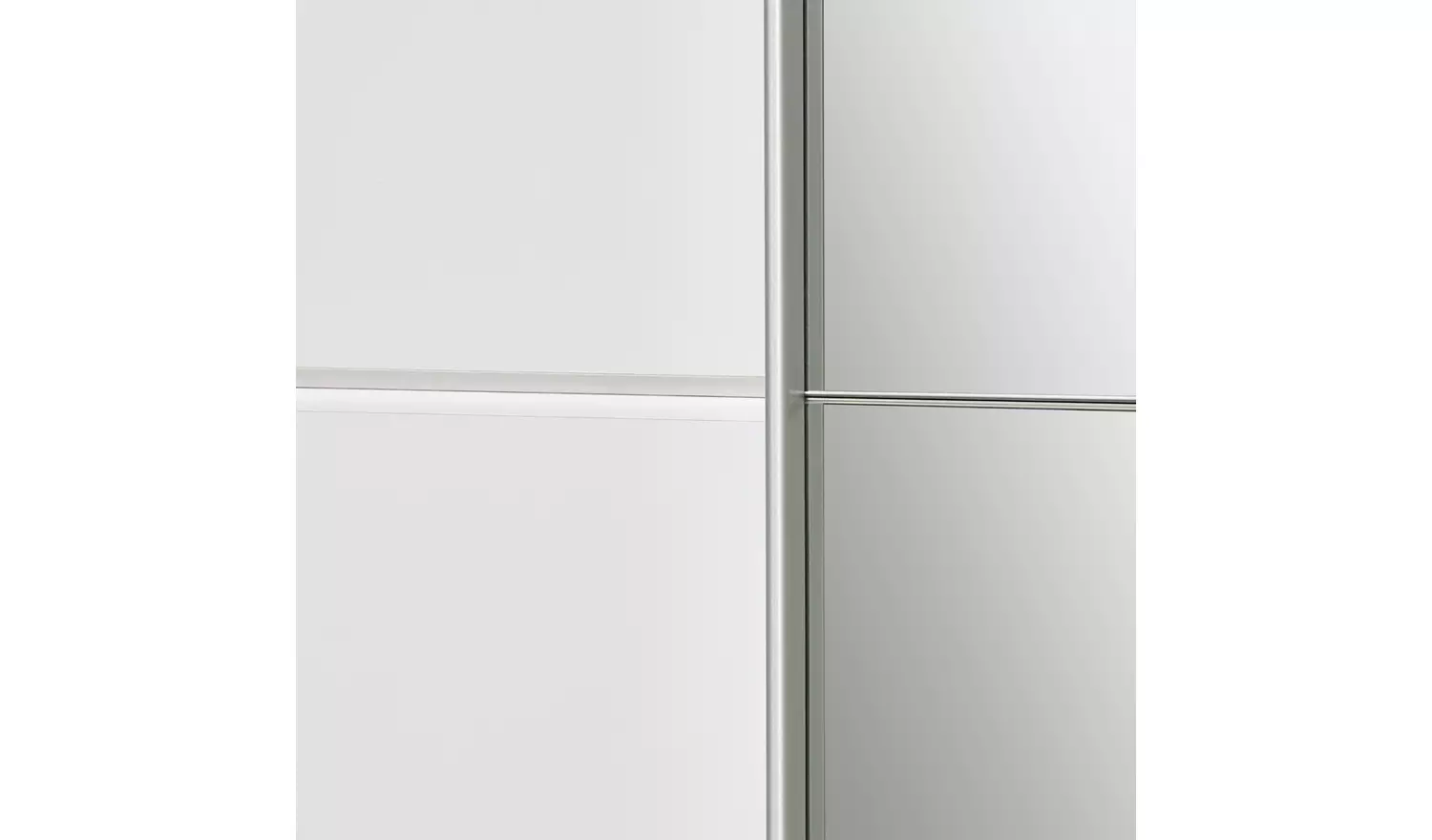 Habitat Holsted Half Mirror 150cm Sliding Wardrobe -White