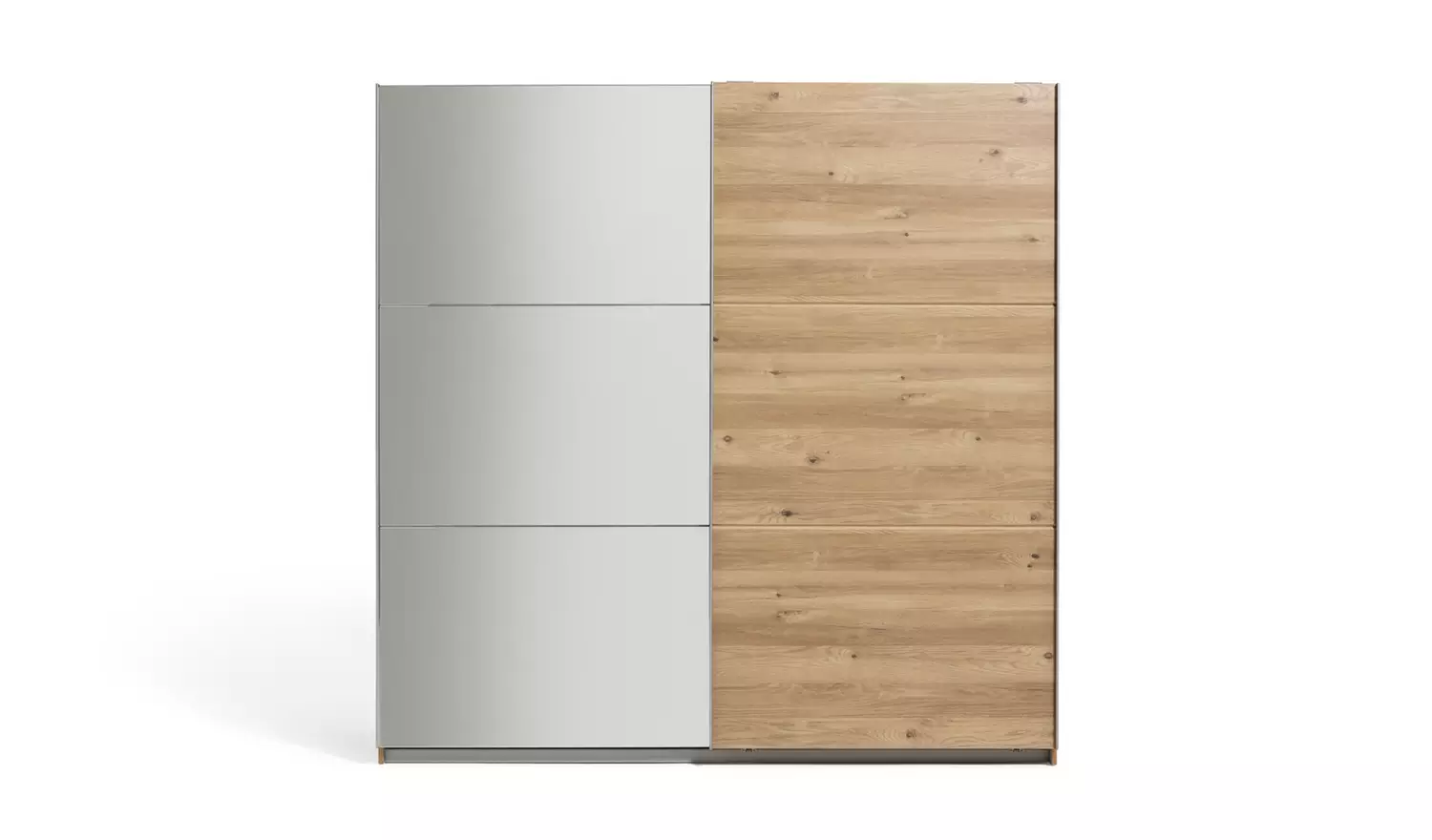 Habitat Holsted Mirror 200cm Sliding Wardrobe - Oak Effect