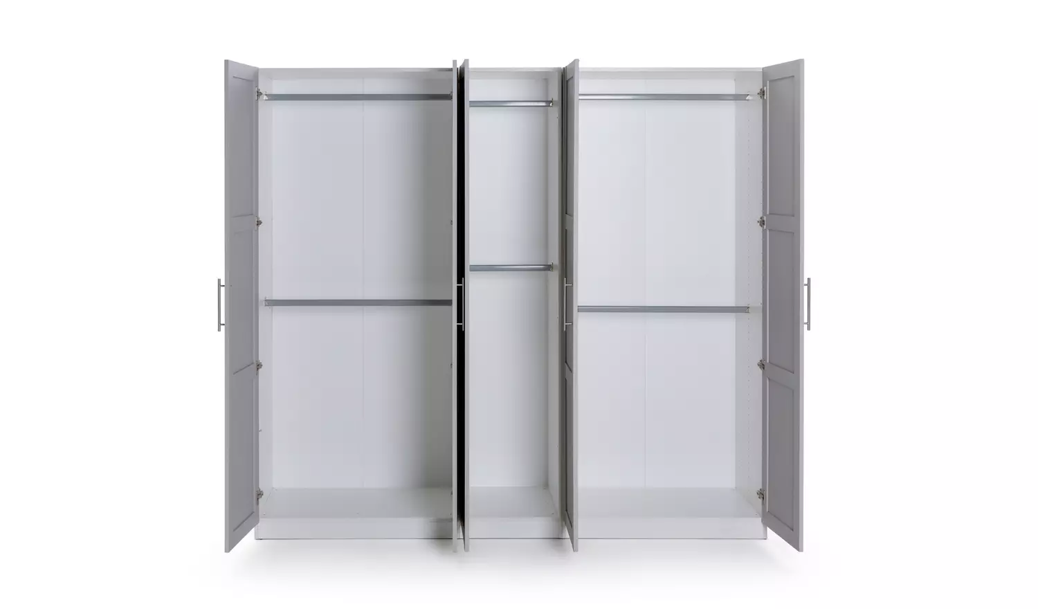Habitat Munich Panelled 5 Door Wardrobe - Grey