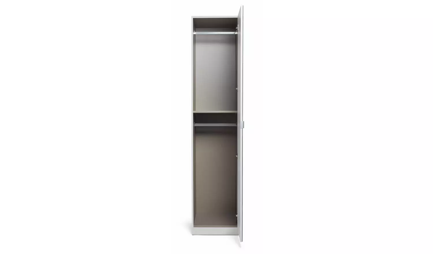 Habitat Munich 1 Door Mirror Wardrobe - White