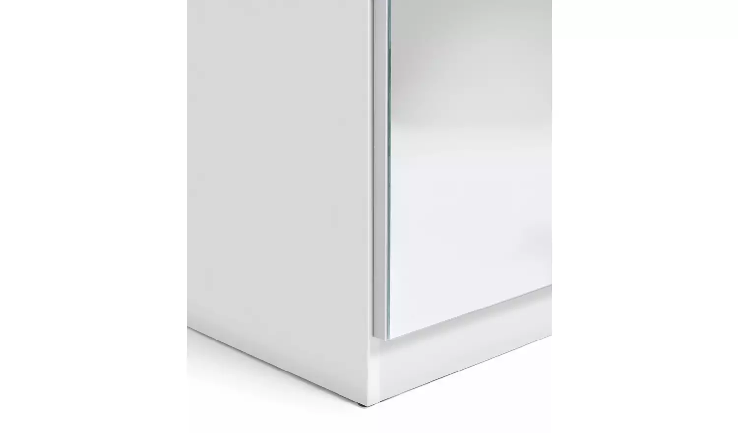 Habitat Munich 1 Door Mirror Wardrobe - White