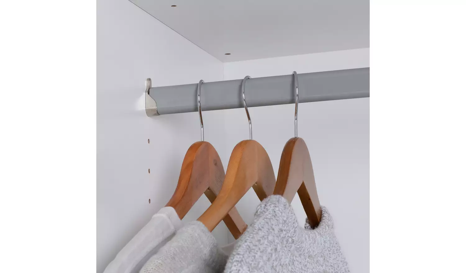 Habitat Munich Panelled 3 Door Mirror Wardrobe - Grey