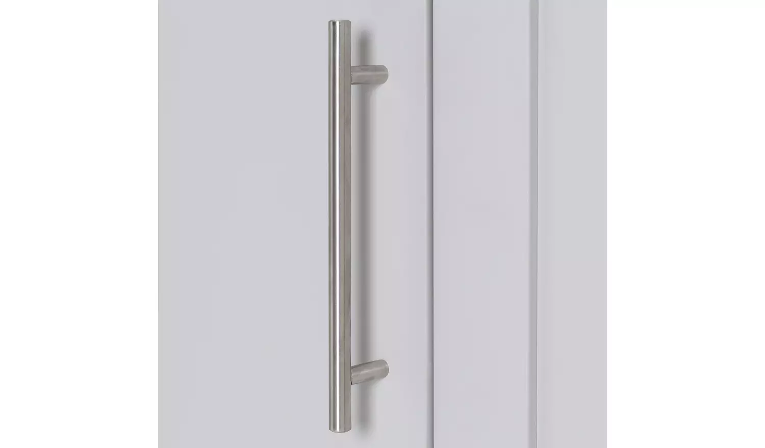 Habitat Munich Panelled 3 Door Mirror Wardrobe - Grey