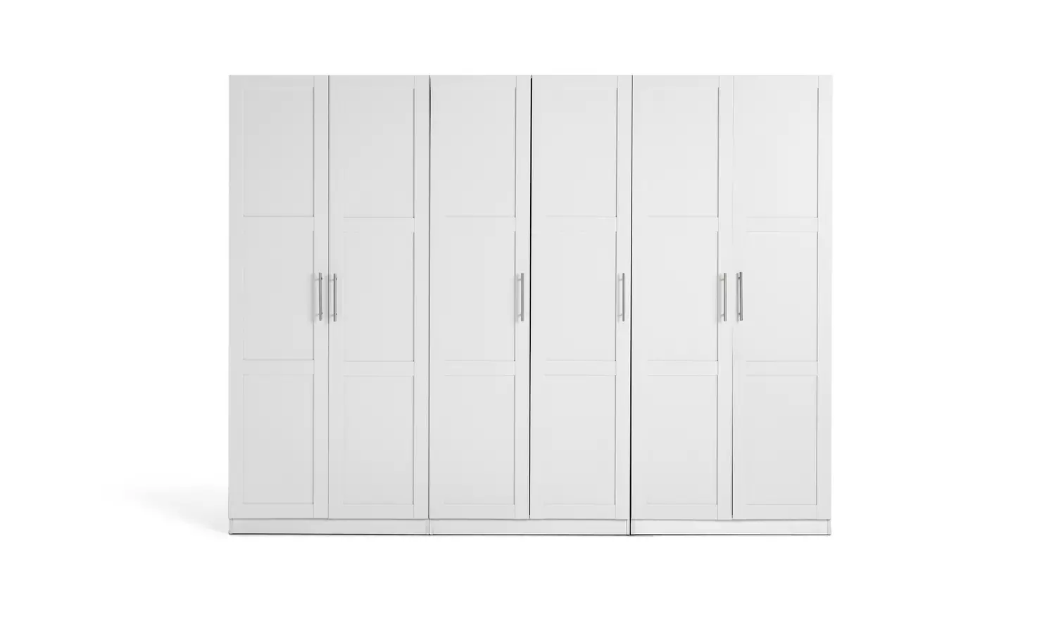 Habitat Munich Panelled 6 Door Wardrobe - White