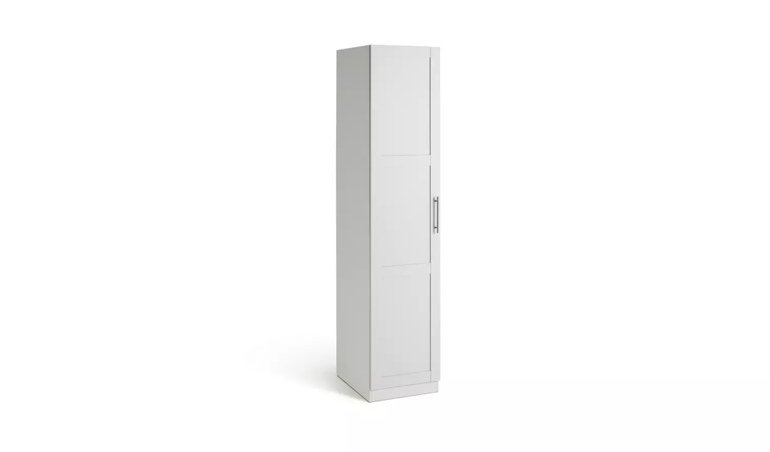 Habitat Munich Panelled 1 Door Wardrobe - White