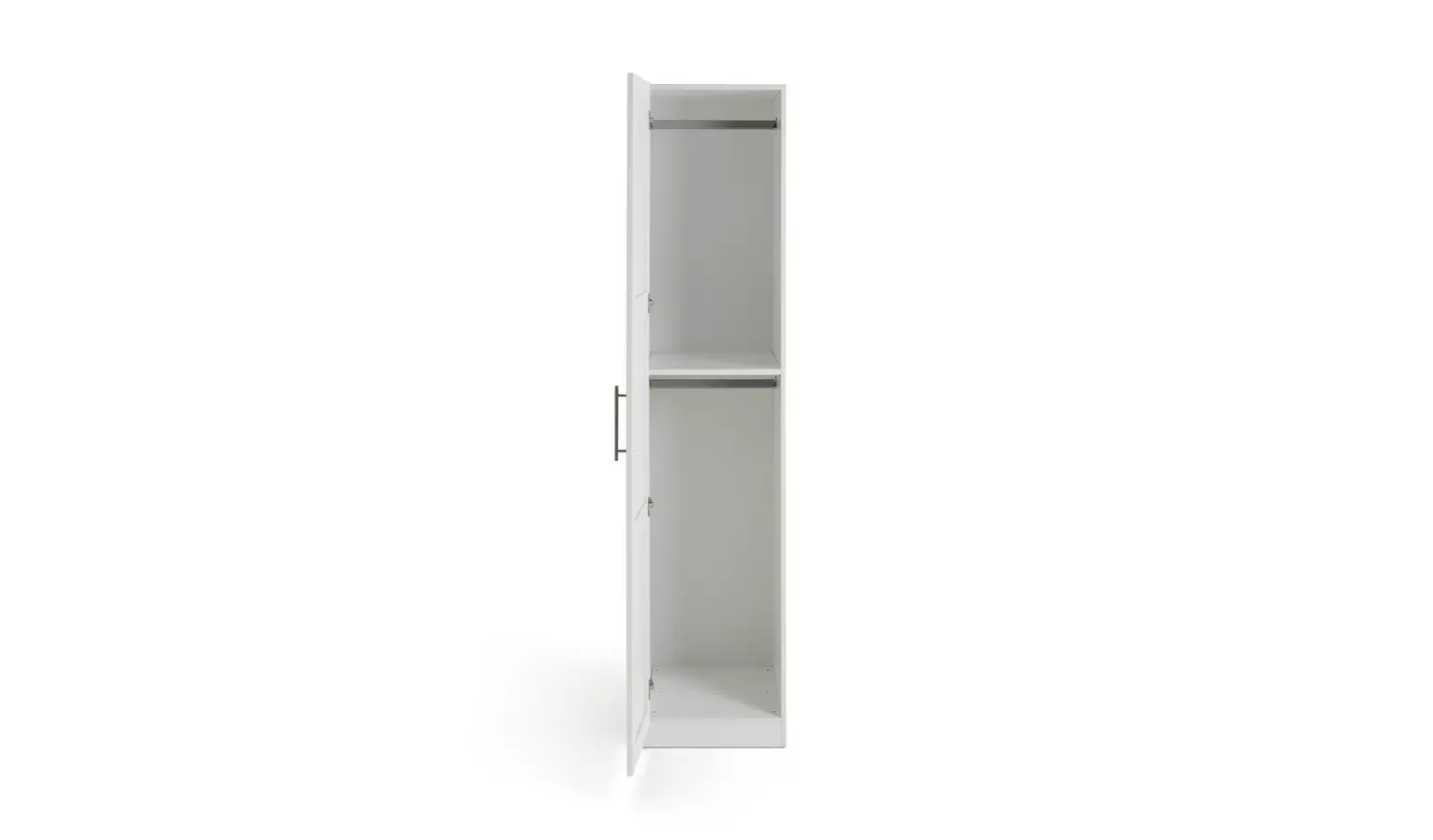 Habitat Munich Panelled 1 Door Wardrobe - White
