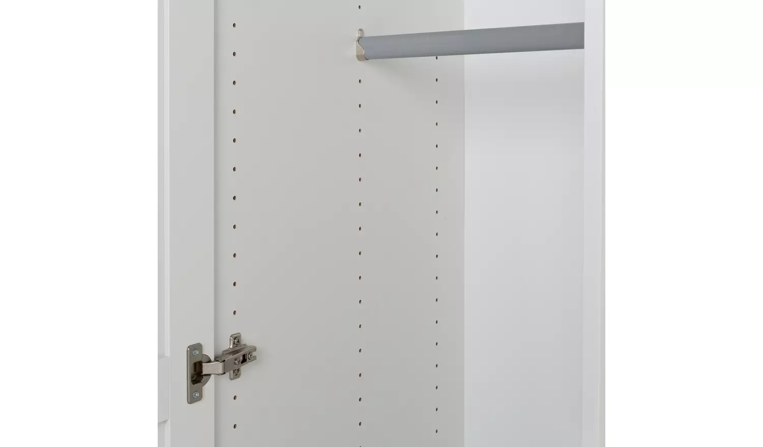 Habitat Munich Panelled 1 Door Wardrobe - White