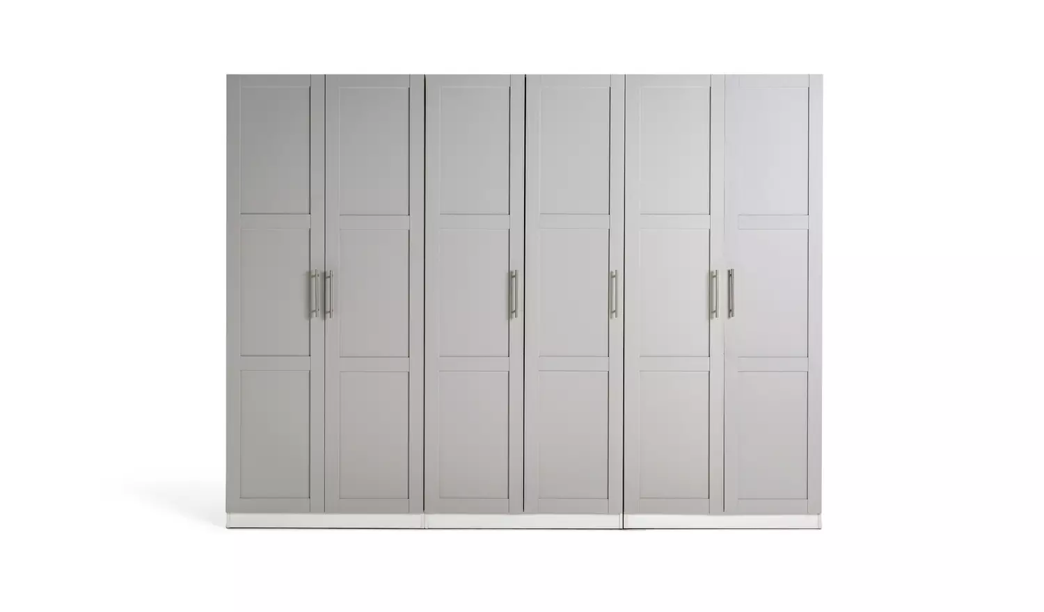 Habitat Munich Panelled 6 Door Wardrobe - Grey