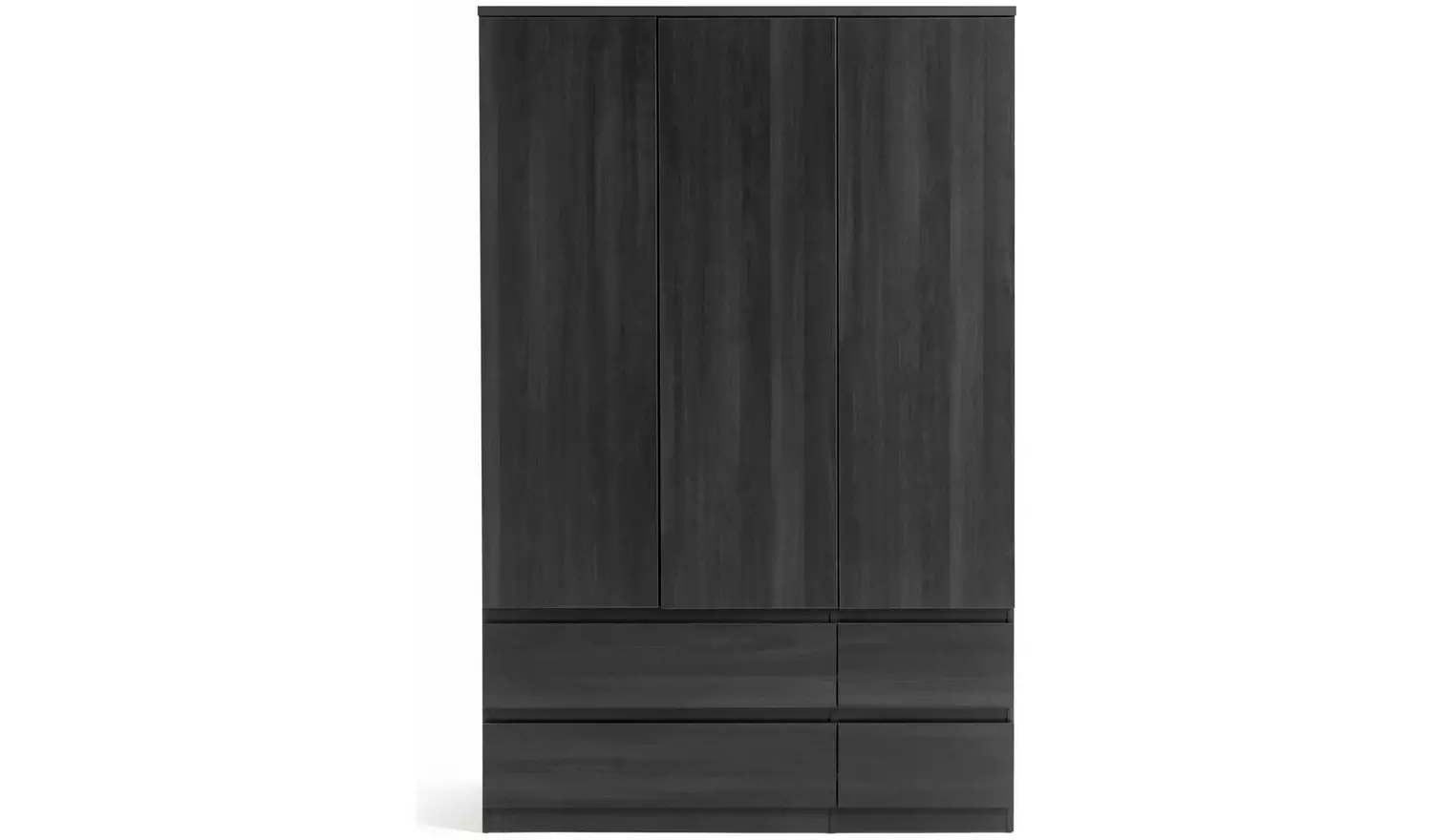 Argos Home Jenson 3 Door 4 Drawer Wardrobe - Black Brown