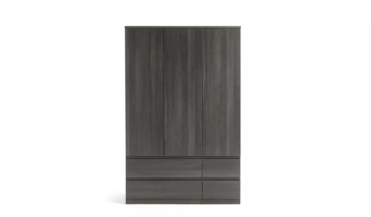Argos Home Jenson 3 Door 4 Drawer Wardrobe - Black Brown