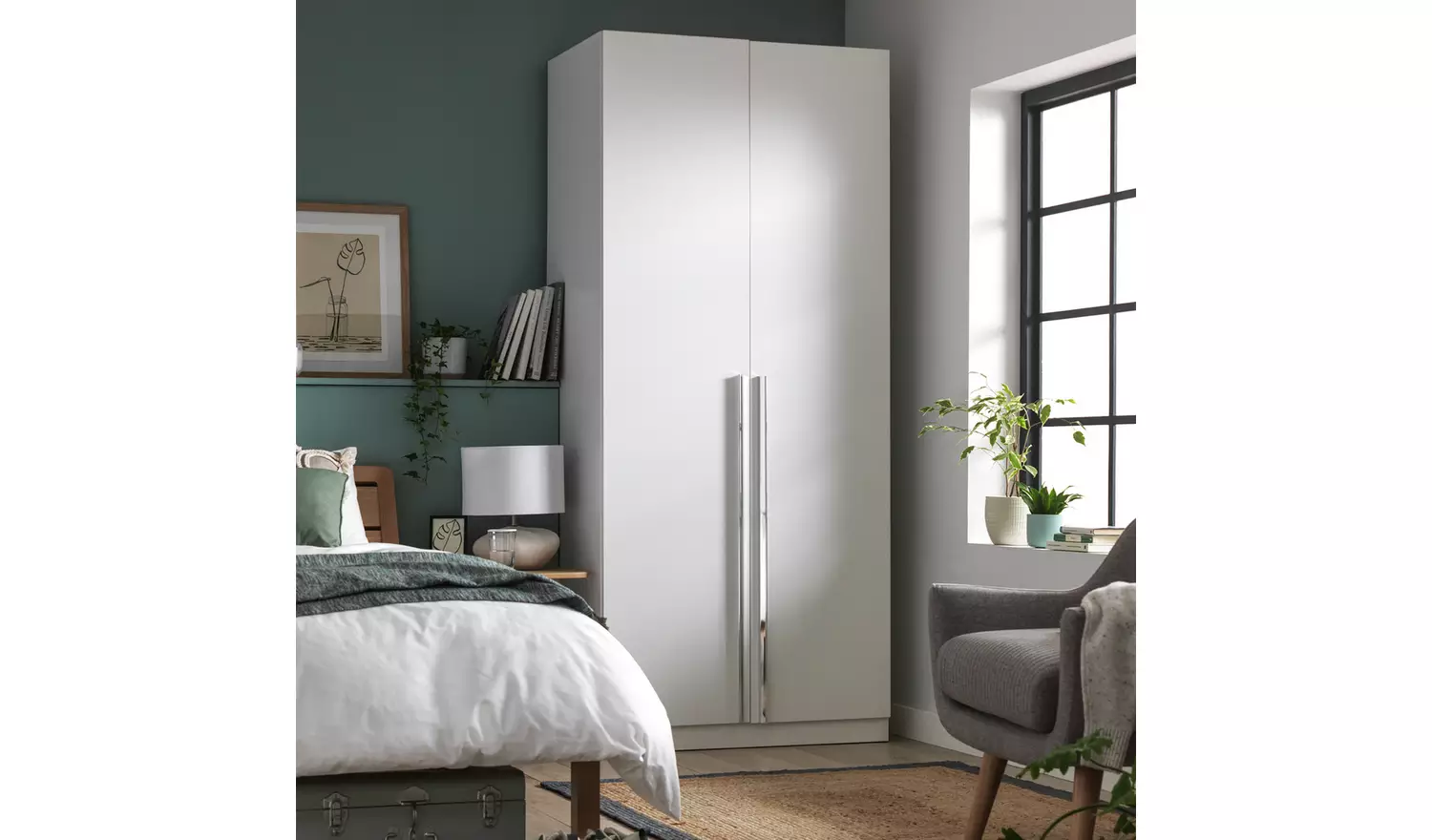 Habitat Munich 2 Door Wardrobe - White