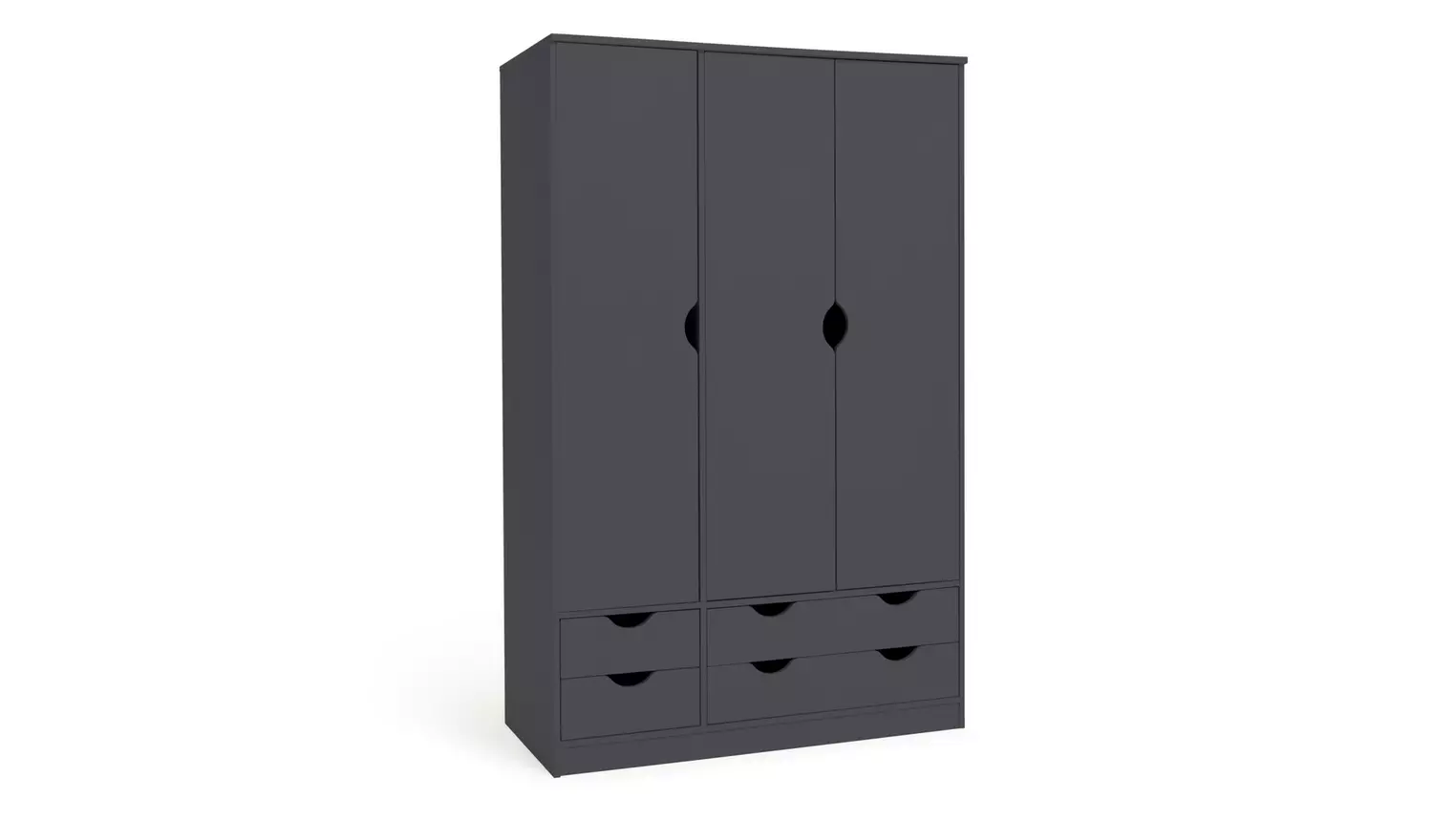 Habitat Pagnell 3 Door 4 Drawer Wardrobe - Grey