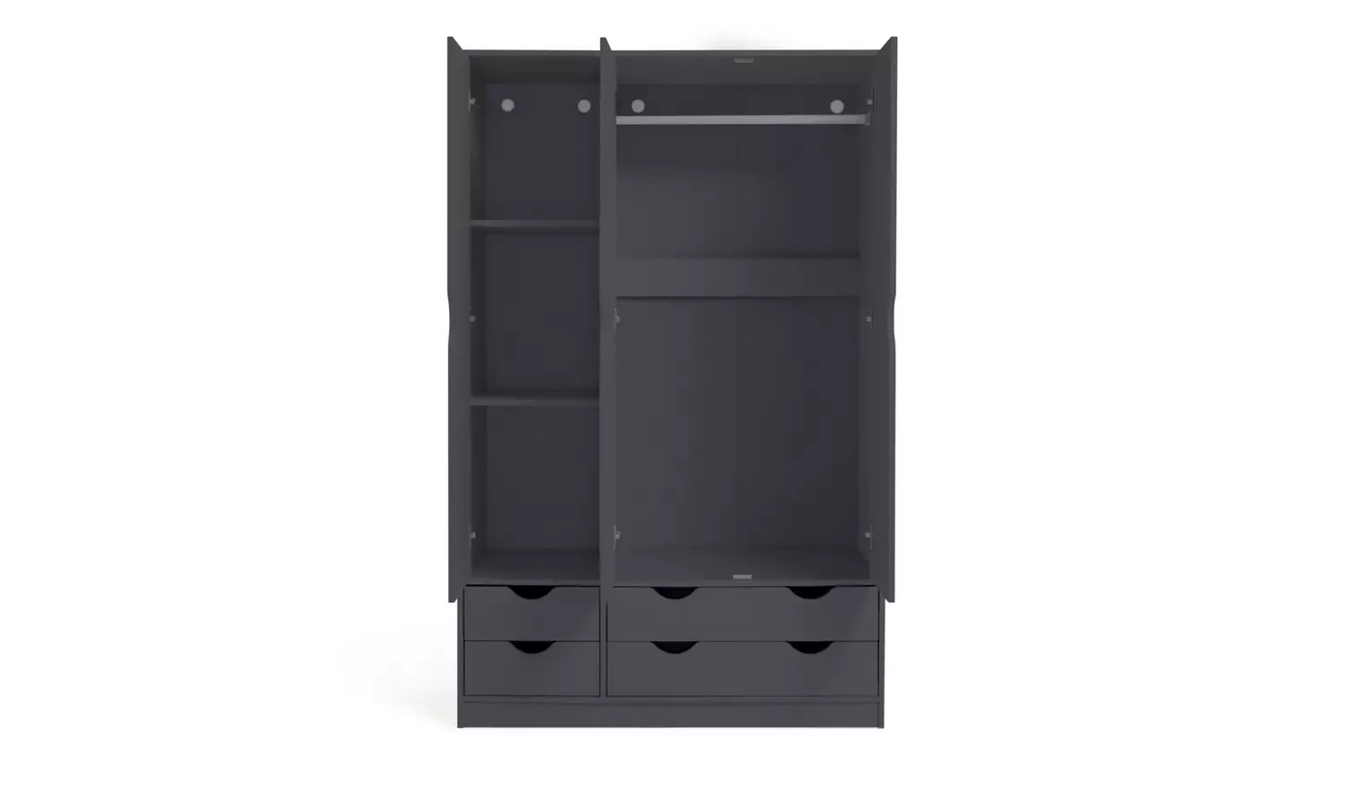 Habitat Pagnell 3 Door 4 Drawer Wardrobe - Grey